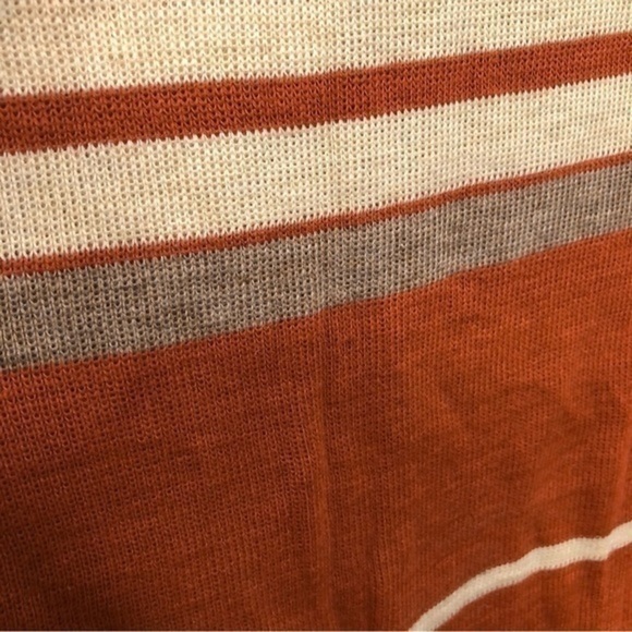 Dead Stock Vintage Striped Ribbed Piping Sweater Vest Sz Large -The "Esther" Top - Picture 8 of 16